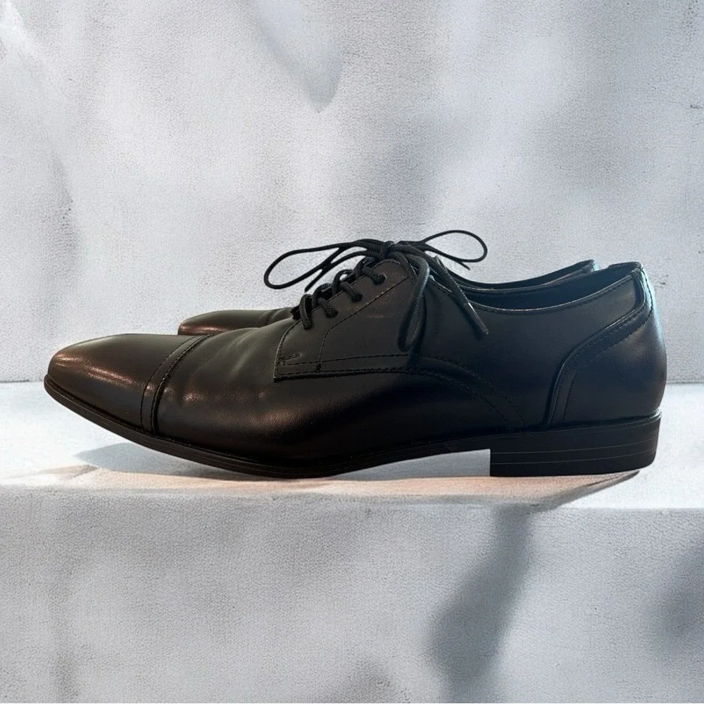 Alfani Men's Black Oxford Shoe Size 10.5M w/Memory Foam - Excellent Condition